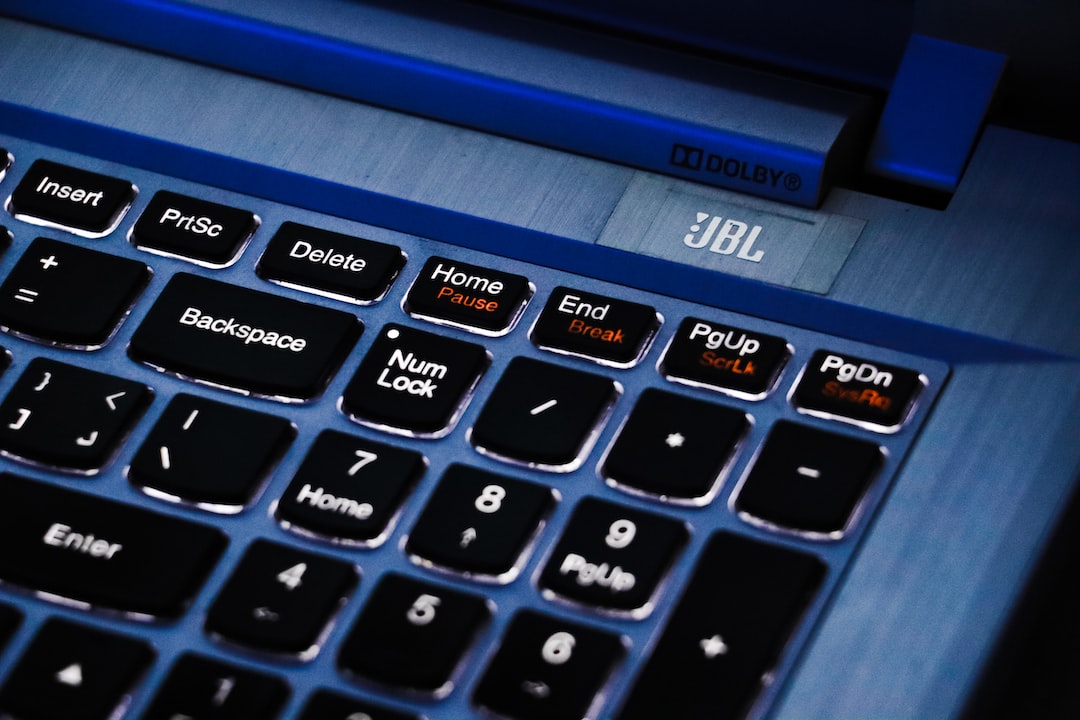 a close up of a keyboard on a laptop