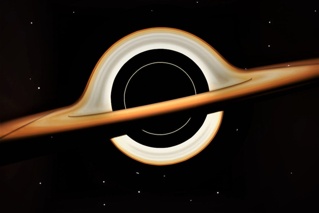 an artist's impression of a black hole in the sky