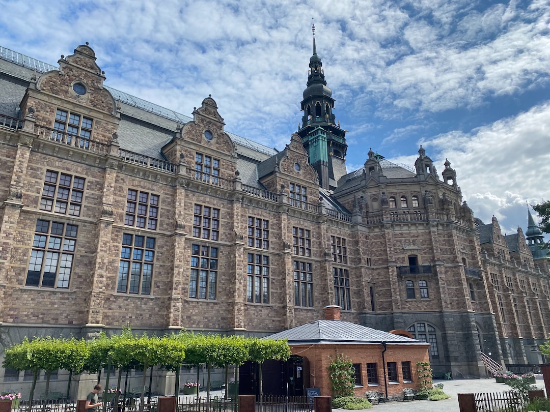 a large building with a tower