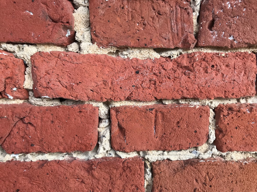 red and white brick wall