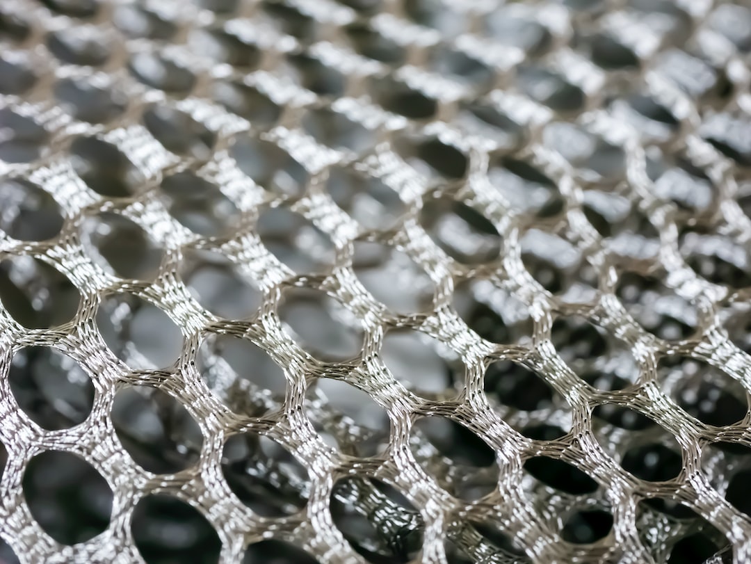 a close up view of a metal surface