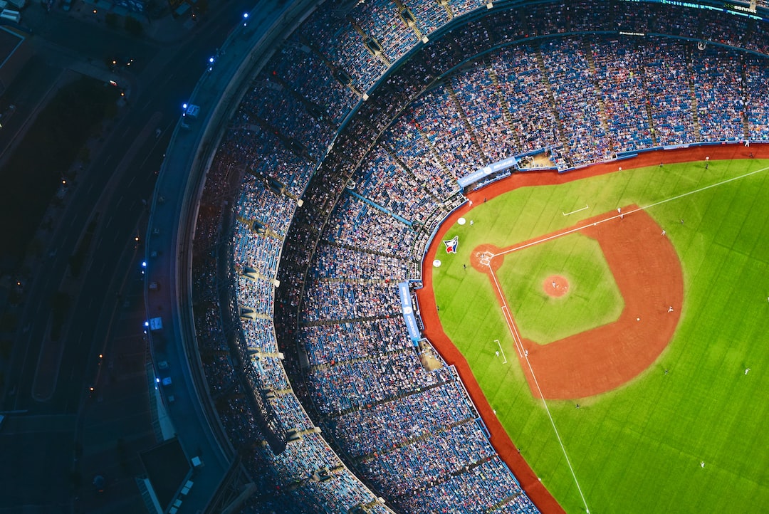 aerial photography of baseball stadium