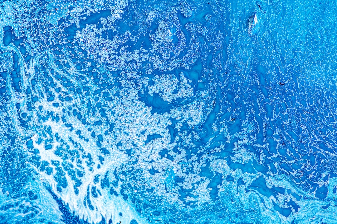 aerial view of sea water
