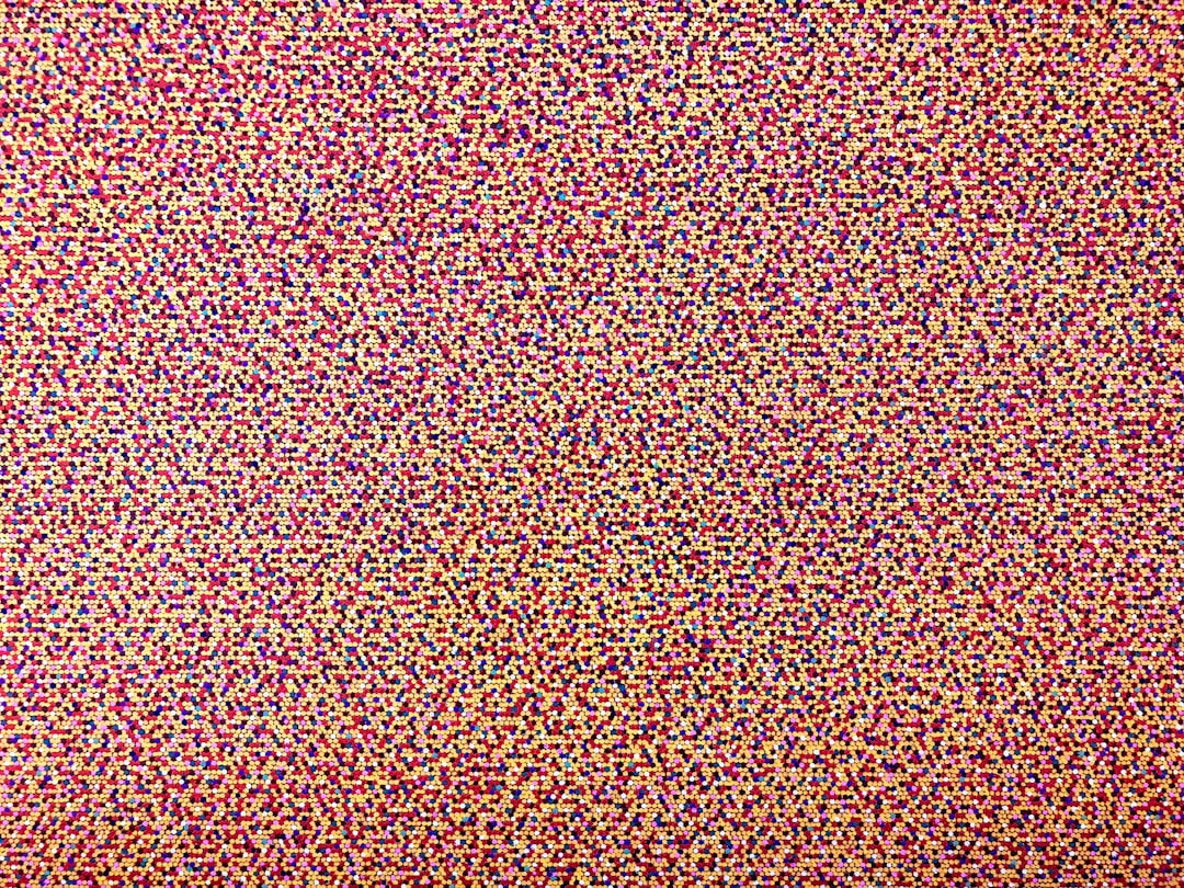 a television screen with a lot of small dots on it